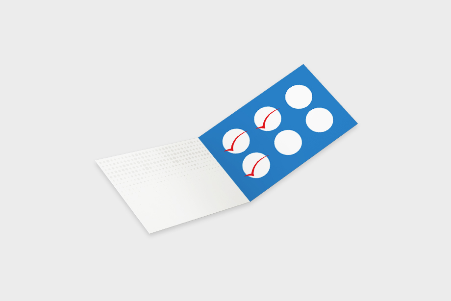 Bonus- und Stempelkarten Querformat drucken – Beispiel für geöffnete Bonuskarte